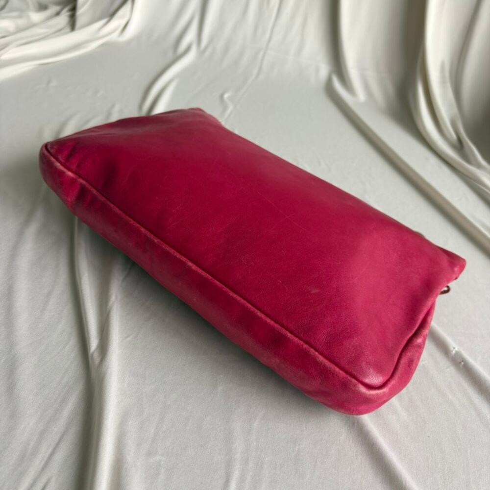 Jimmy Choo Star Stud Clutch - Raspberry Pink Leather, Gold Hardware - Picture 14 of 16